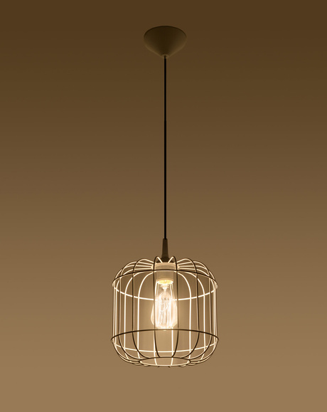 Lampa wisząca CELTA biała + 1x Żarówka LED E27 4000K Zimna 7,5W 650lm