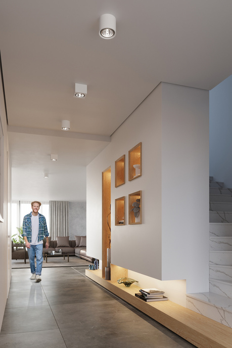 Plafon ceramiczny SEIDA biały + 1x Żarówka LED GU10 AR111 4000K ZIMNA 10W 850lm