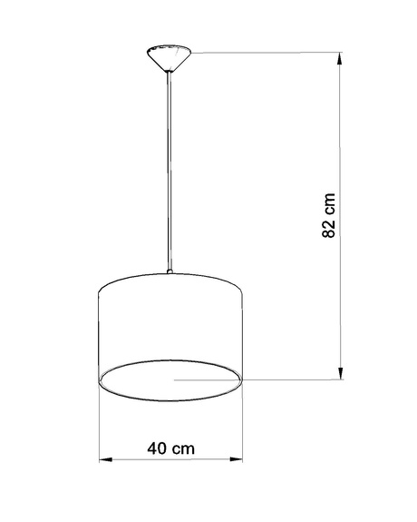 Lampa wisząca PIŁKA C 40 + 1x Żarówka LED E27 3000K Ciepła 7,5W 620lm