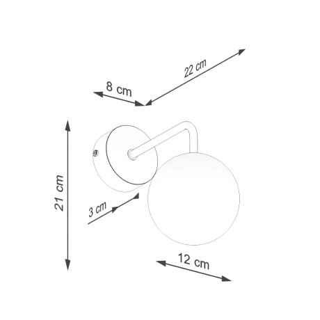 Kinkiet ASTRAL 1 biały