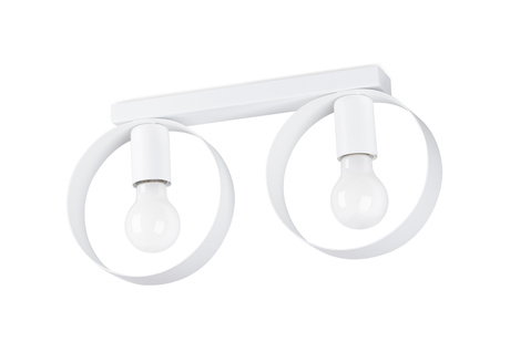 Plafon TITRAN 2 biały + 2x Żarówka LED E27 3000K Ciepła 7,5W 620lm