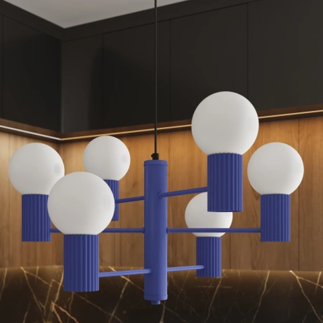 Żyrandol HALO 6 ultramaryna