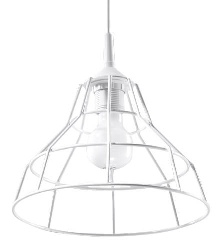 Lampa wisząca ANATA biała + 1x Żarówka LED E27 3000K Ciepła 7,5W 620lm