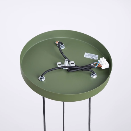 Lampa wisząca HALO 3P zielona oliwka