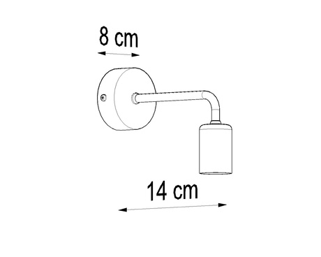 Kinkiet DUOMO + 1x Żarówka LED E27 4000K Zimna 7,5W 650lm