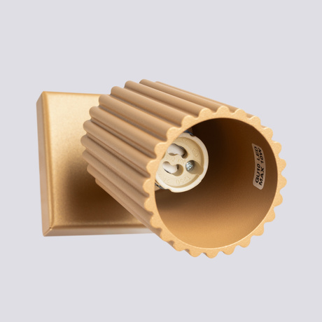 Kinkiet KARBON złoty + 1x Żarówka LED GU-10 3000K Ciepła 7W 510lm