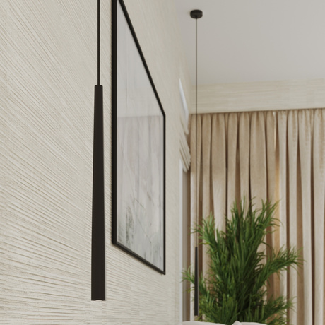 Lampa wisząca BLISS 1 czarna + 1x Żarówka LED G9 3000K Ciepła 4,5W 450lm