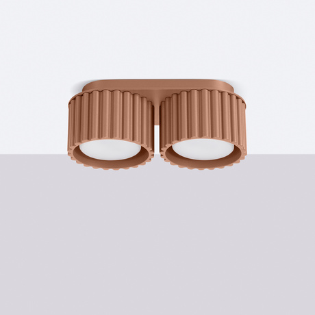 Plafon AURA 2 mocca Gx53 + 2X Żarówka LED GX53 4000K 8W 720lm