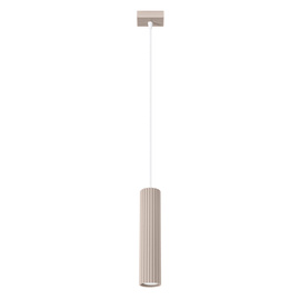 Lampa wisząca KARBON 1 taupe + 1X Żarówka LED GU-10 4000K Zimna 7W 530lm