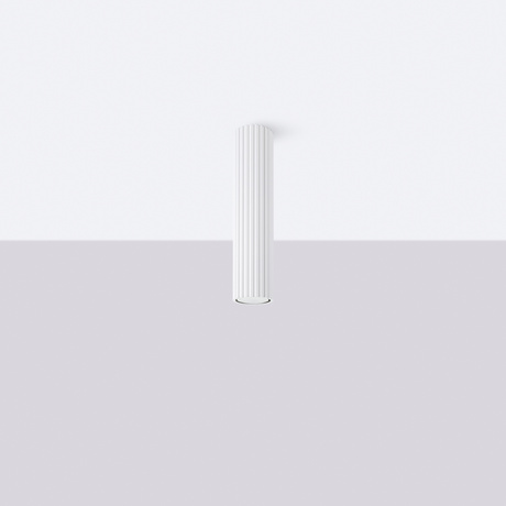 Plafon KARBON 30 biały + 1x Żarówka LED GU-10 3000K Ciepła 7W 510lm