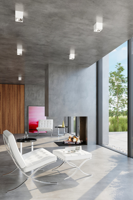 Plafon BLAKE Biały + 1x Żarówka LED GU10 AR111 3000K CIEPŁA 12W 800lm