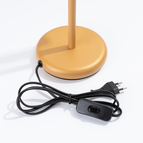 Lampa biurkowa PASTELO złota + 1x Żarówka LED G9 3000K Ciepła 4,5W 450lm