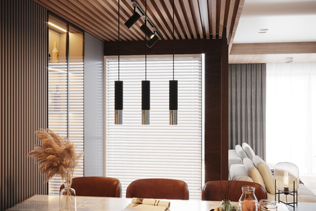 Lampa Wisząca LOOPEZ 3L czarny/chrom + 3x Żarówka LED GU-10 3000K Ciepła 7W 620lm