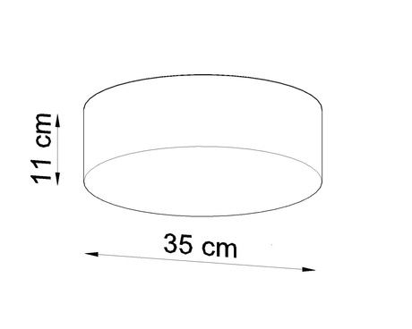 Plafon sufitowy ARENA 35 BIAŁA + 2x Żarówka LED E27 4000K Zimna 7,5W 650lm