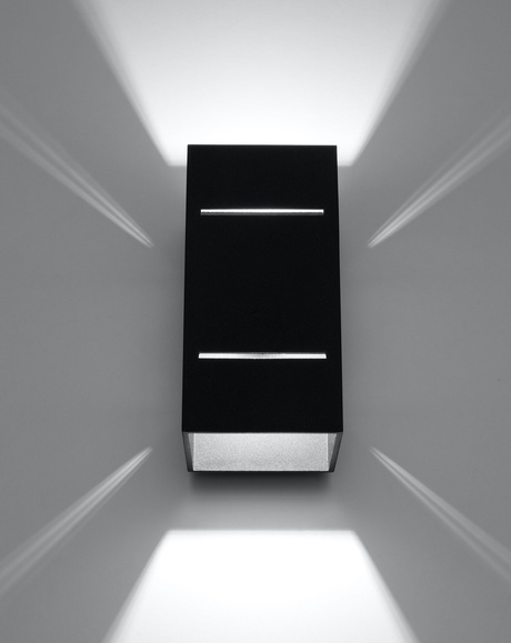 Kinkiet BLOCCO czarny + 1x Żarówka LED G9 4000K Zimna 4,5W 530lm