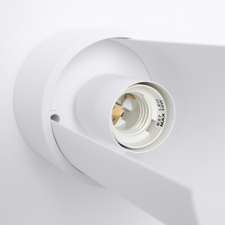 Kinkiet FLASH biały + 1x Żarówka LED E27 3000K Ciepła 7,5W 620lm