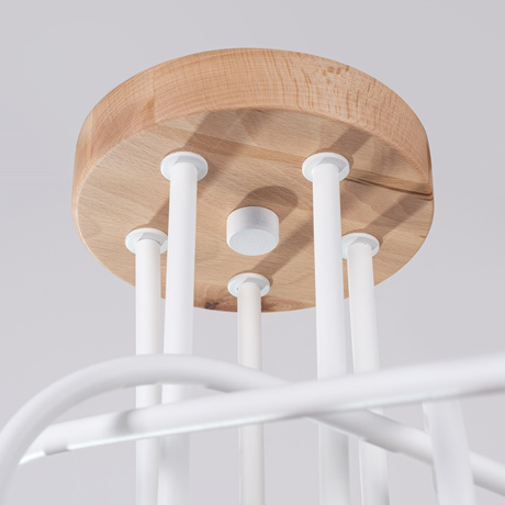 Żyrandol EMBER 5 biały + 5x Żarówka LED E27 3000K 7W 760lm