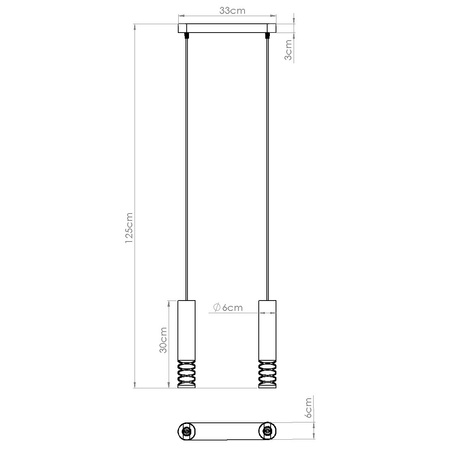 Lampa wisząca LAMI 2 biały + 2X Żarówka LED GU-10 3000K Ciepła 7W 510lm