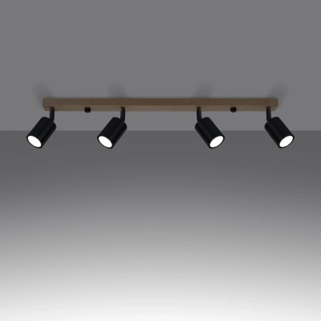 Plafon VERDO 4 czarny