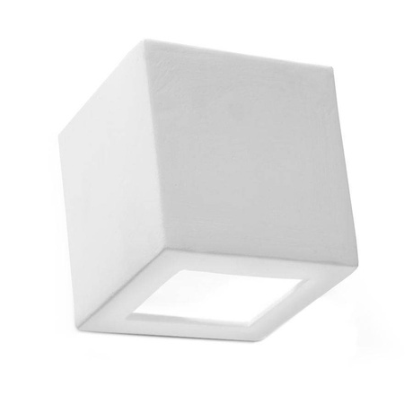 Kinkiet ceramiczny LEO biała + 1x Żarówka LED E27 4000K Zimna 7,5W 650lm