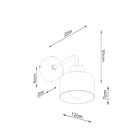 Kinkiet SAVAR 1 czarny + 1x Żarówka LED E27 3000K Ciepła 7,5W 620lm