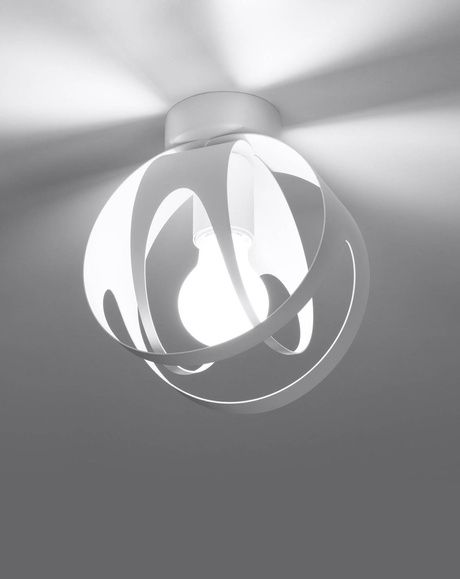 Plafon TULOS biały + 1x Żarówka LED E27 3000K Ciepła 7,5W 620lm