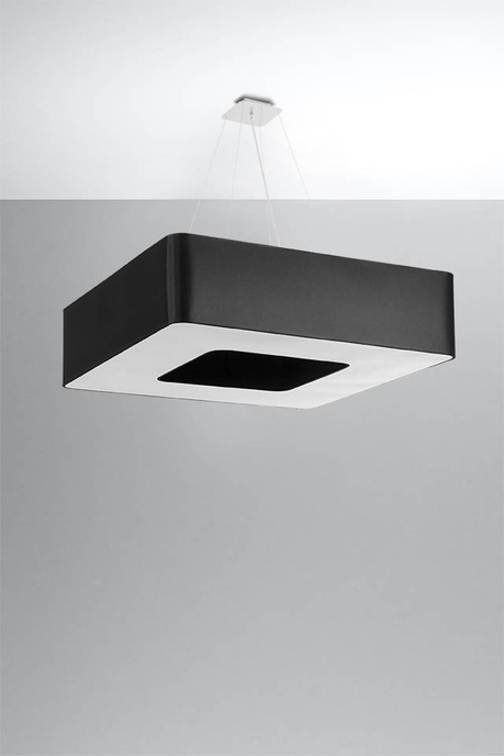 Żyrandol URANO 80 czarny + 8x Żarówka LED E27 3000K Ciepła 7,5W 620lm