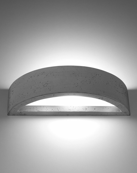 Kinkiet ATENA beton + 1x Żarówka LED E27 4000K Zimna 7,5W 650lm