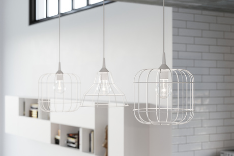 Lampa wisząca ANATA biała + 1xŻarówka LED E27 4000K Zimna 7,5W 650lm