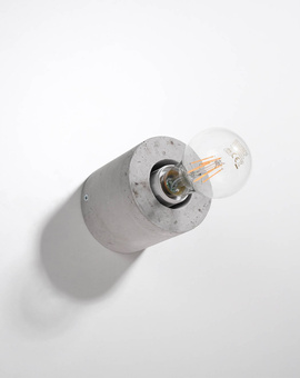 Kinkiet SALGADO beton + 1x Żarówka LED E27 4000K Zimna 7,5W 650lm