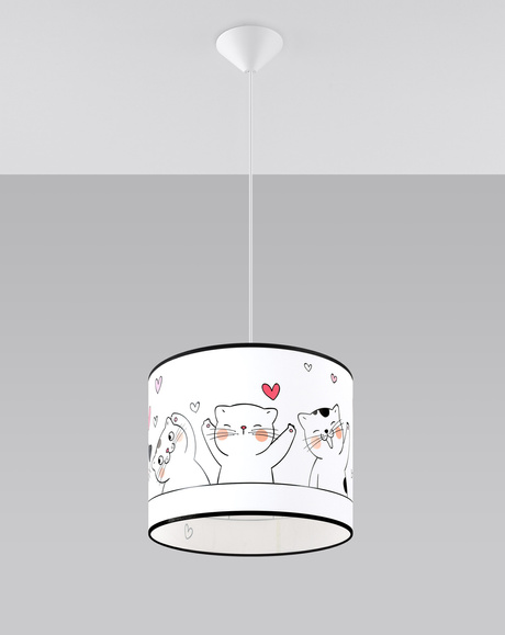 Lampa wisząca CAT 30 + 1x Żarówka LED E27 4000K Zimna 7,5W 650lm