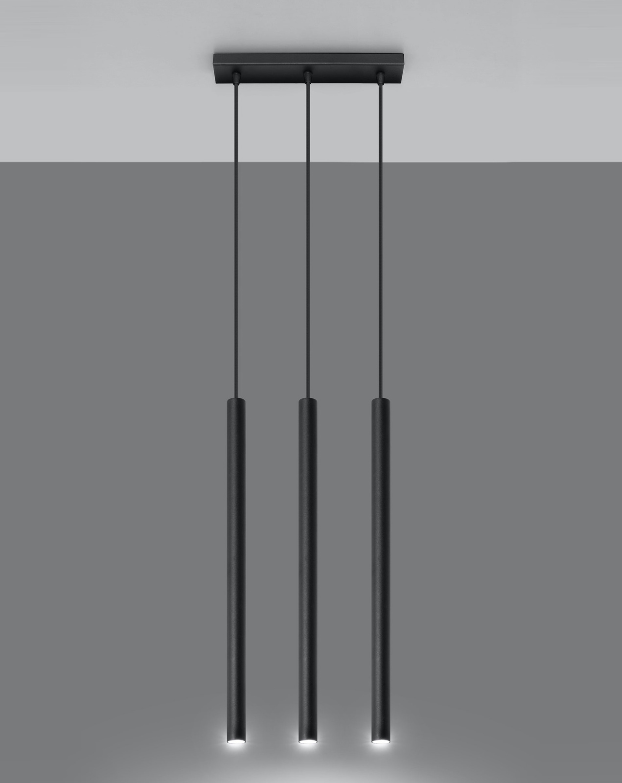 Lampa wisząca PASTELO 3 czarna + 3x Żarówka LED G9 3000K Ciepła 4,5W 510lm