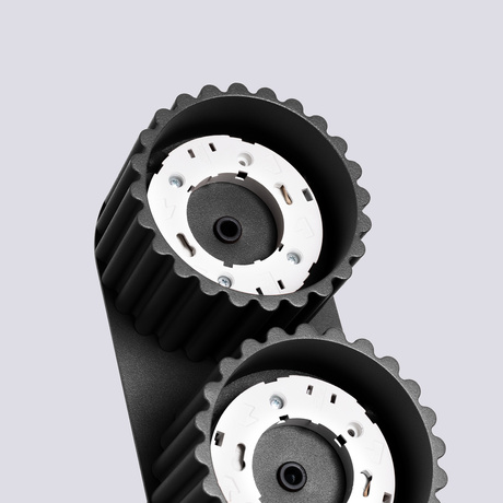 Plafon AURA 2 czarny Gx53 + 2x Żarówka LED GX53 3000K 8W 720lm