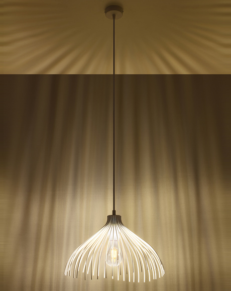 Lampa wisząca UMB biała + 1x Żarówka LED E27 4000K Zimna 7,5W 650lm