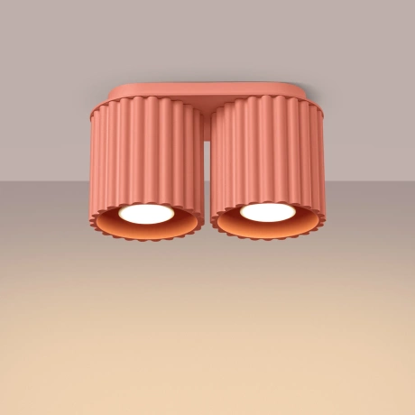 Plafon AURA 2 brzoskwiniowy GU10