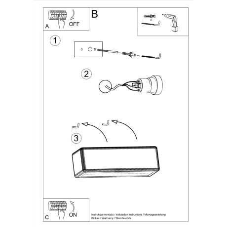 Kinkiet ceramiczny SUBANI biały