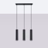 Lampa wisząca KARBON 3L czarny