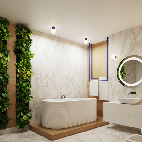 Plafon HALO ultramaryna IP44 + 1x Żarówka LED G9 4000K Zimna 4,5W 460lm