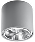 Plafon TIUBE szary + 1x Żarówka LED GU10 AR111 3000K CIEPŁA 12W 800lm