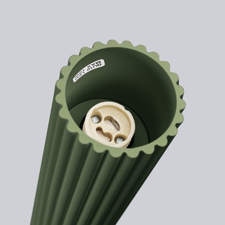 Plafon KARBON 40 zielony oliwkowy + 1x Żarówka LED GU-10 4000K Zimna 7W 530lm