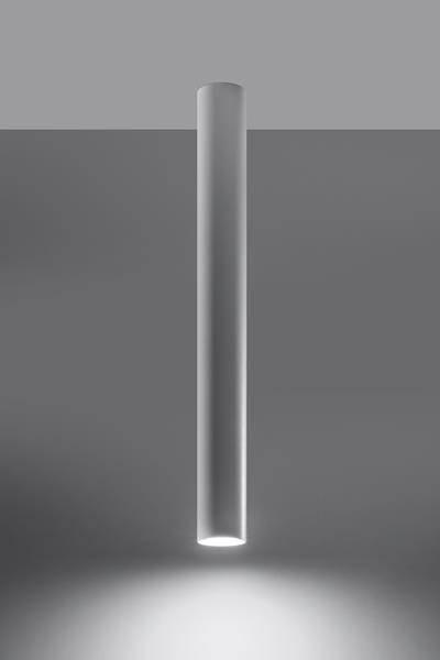 Plafon LAGOS 60 biały + 1x Żarówka LED GU-10 3000K Ciepła 7W 620lm