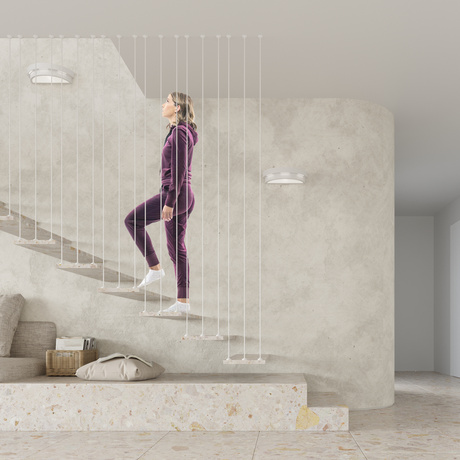 Kinkiet ceramiczny HELIOS biały + 1x Żarówka LED E27 4000K Zimna 7,5W 650lm