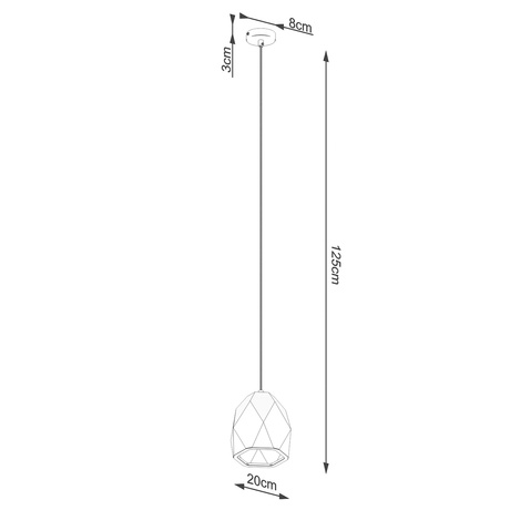 Lampa wisząca ceramiczna MINT + 1X Żarówka LED E27 3000K Ciepła 7,5W 620lm