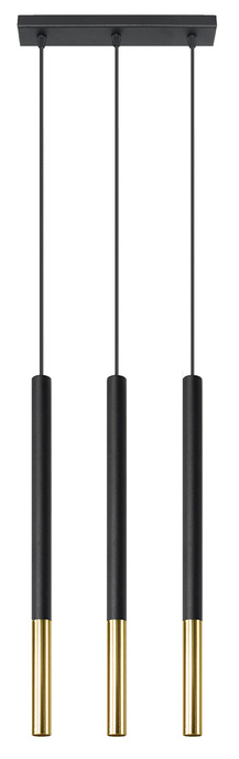 Lampa wisząca MOZAICA 3L czarny/złoto + 3x Żarówka LED G9 3000K Ciepła 4,5W 510lm