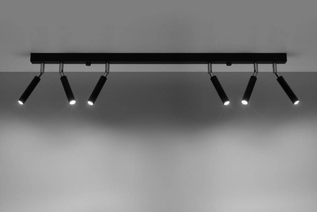 Plafon EYETECH 6 czarny + 6x Żarówka LED G9 3000K Ciepła 3W 192lm