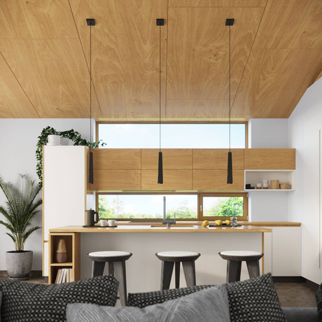 Lampa wisząca PRYSM 3L czarna + 3x Żarówka LED G9 4000K Zimna 4,5W 460lm