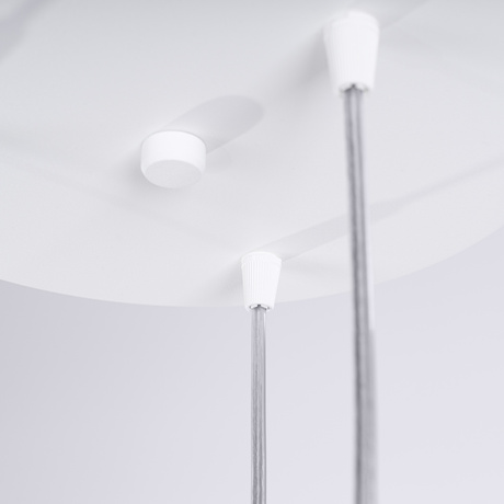 Lampa wisząca LAMI 3P biały + 3X Żarówka LED GU-10 4000K Zimna 7W 530lm