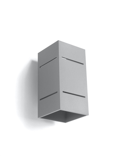 Kinkiet BLOCCO szary + 1x Żarówka LED G9 4000K Zimna 4,5W 530lm