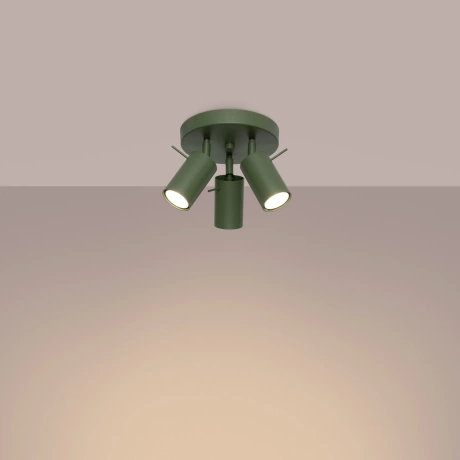 Plafon RING 3P zielony oliwkowy