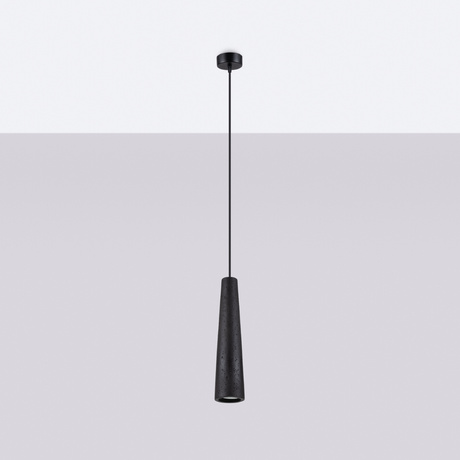 Lampa wisząca ELECTRA czarna beton + 1x Żarówka LED GU-10 4000K Zimna 7W 530lm